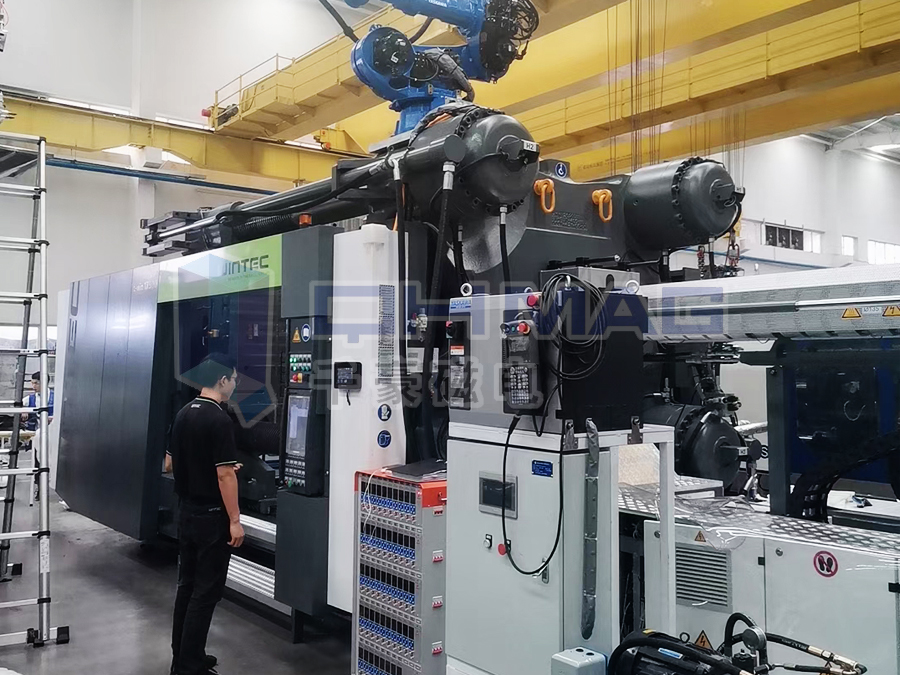 注塑機快速換模案例—客戶加購更大噸位注塑機磁力模板