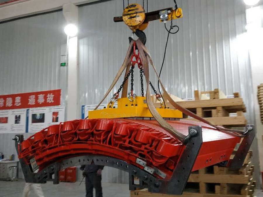 千豪起重電永磁鐵吊裝異形工件案例分享