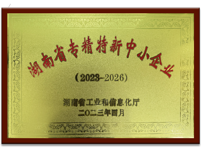 湖南省專(zhuān)精特新中小企業(yè)
